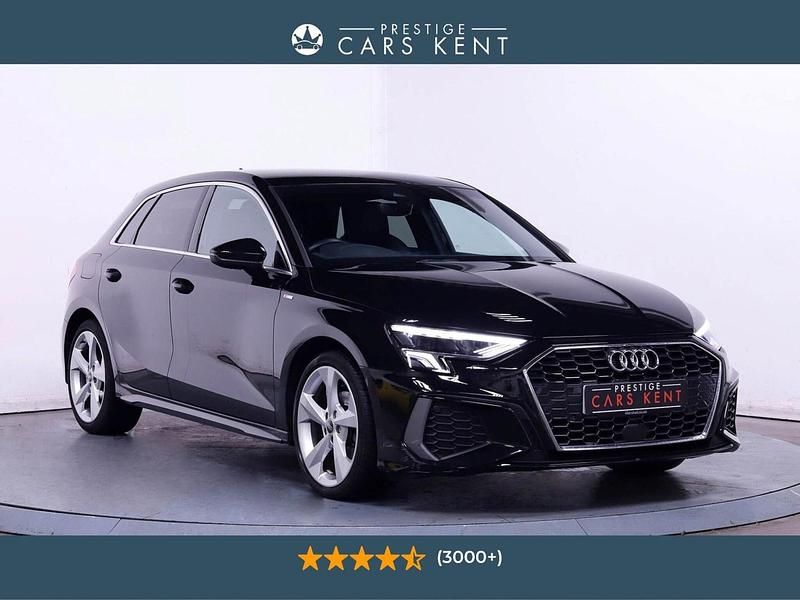 Black Used 2022 Audi A3 Sportback S-Line Hatchback | £22,350 (Fair price) - Image 1/4