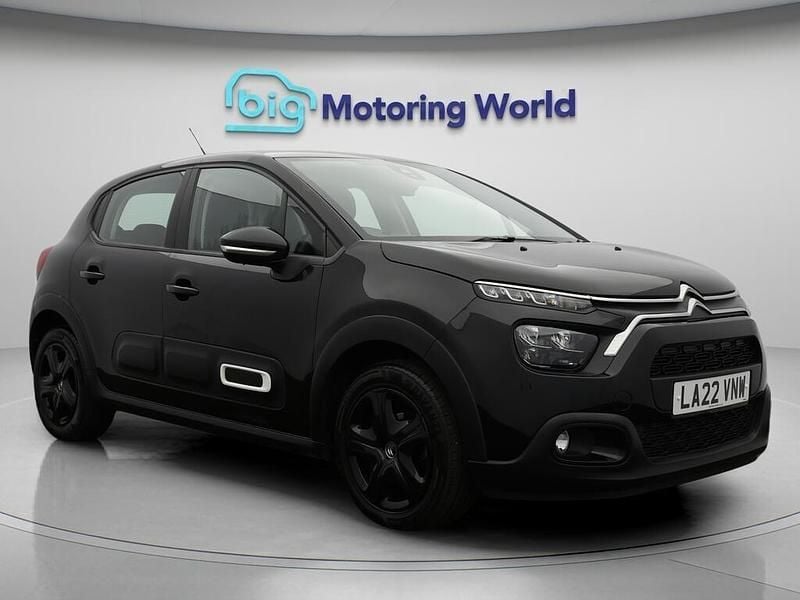 Black Used 2022 Citroën C3 PureTech Hatchback | £9,600 (Good price) - Image 1/4