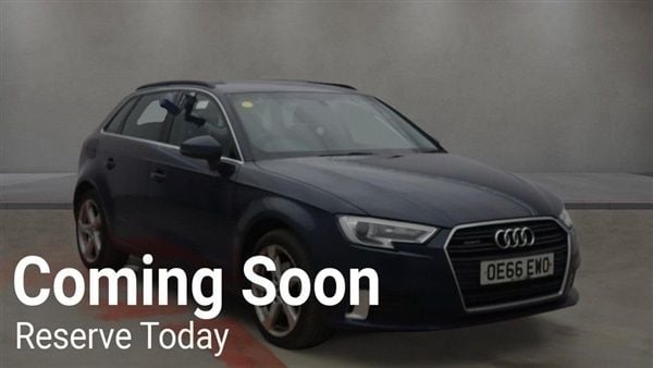 Blue Used 2017 Audi A3 Sportback Sport Hatchback | £7,949 (Fair price) - Image 1/1
