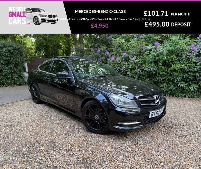 Black Used 2013 Mercedes C220 AMG Coupe | £4,950 (Fair price) - Image 1/4