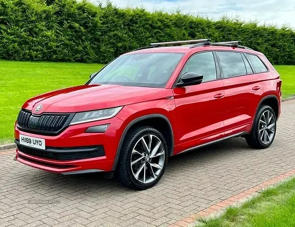 Used Skoda Kodiaq SportLine 150 HP (110 kW) 2019 Red SUV