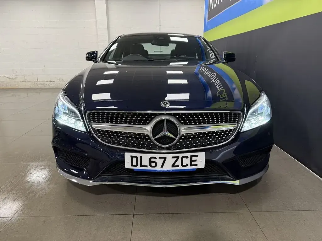 Used Mercedes CLS220 AMG line 177 HP (130 kW) 2017 Blue Coupe