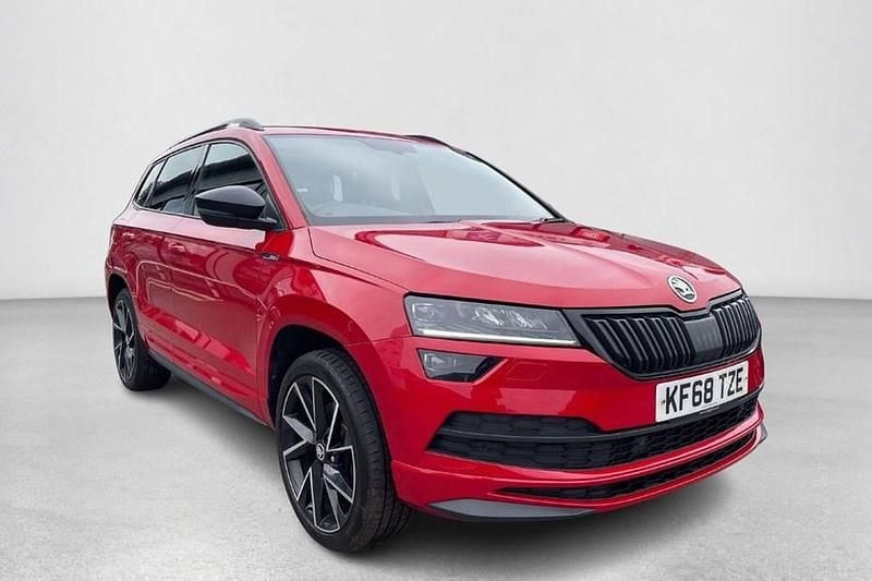 Red Used 2019 Skoda Karoq SportLine SUV | £15,486 (Fair price) - Image 1/1