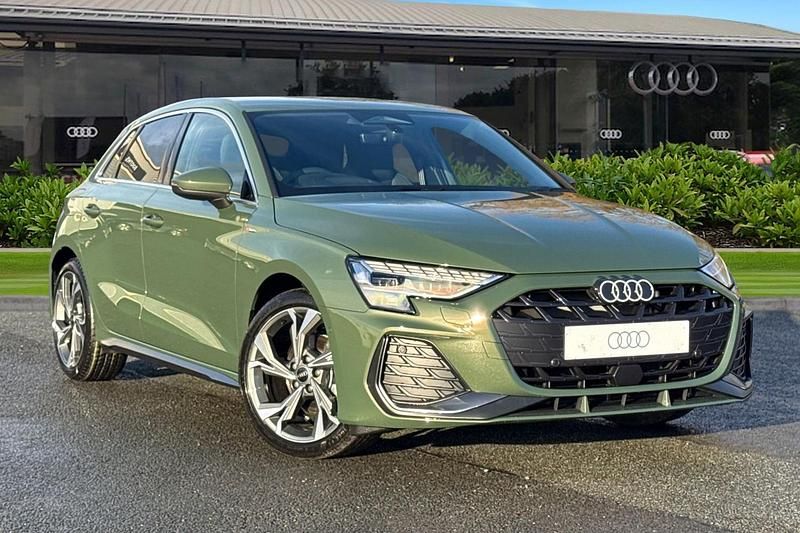 New Audi A3 Sportback S-Line 2026 Green Hatchback