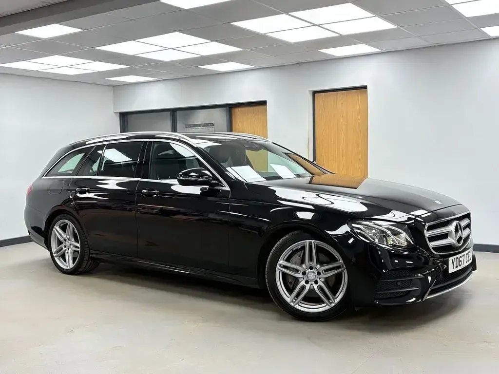 Used Mercedes E220 AMG line 194 HP (142 kW) 2017 Black Estate