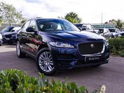 Portofino blue metallic Used 2020 Jaguar F-Pace Portfolio SUV | £23,750 (Fair price)