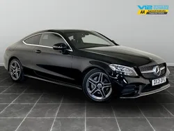 Black Used 2021 Mercedes C220 AMG line Coupe | £19,795 (Fair price)