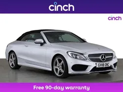 Silver Used 2018 Mercedes C220 AMG line Cabriolet | £18,399 (Fair price)