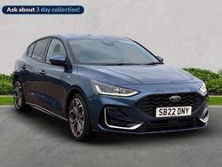Blue Used 2022 Ford Focus ST-Line Hatchback | £16,049 (Fair price)