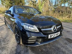 Black Used 2020 Mercedes C300 AMG line Cabriolet | £18,500 (Fair price)