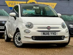 White Used 2016 Fiat 500 Lounge Hatchback | £6,495 (Fair price)