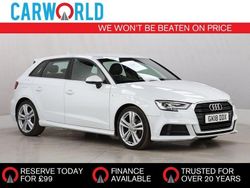 White Used 2018 Audi A3 S-Line Hatchback | £13,728 (Good price)