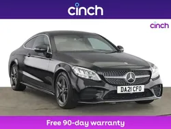 Black Used 2021 Mercedes C300 AMG line Coupe | £24,699 (Super price)