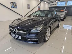 Blue Used 2015 Mercedes SLK250 AMG Cabriolet | £10,995 (Fair price)