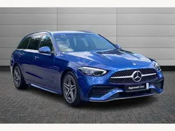 Blue Used 2022 Mercedes C300e AMG line Estate | £30,000