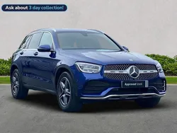 Blue Used 2021 Mercedes GLC220 AMG line Estate | £25,199 (Fair price)