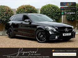 Black Used 2021 Mercedes C300 AMG Line Premium Estate | £25,950 (Fair price)