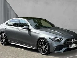 Grey Used 2022 Mercedes C300e AMG Line Premium Plus Sedan | £33,492 (Fair price)