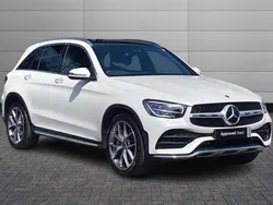 Diamond white bright Used 2022 Mercedes GLC300 AMG Line Premium Estate | £30,150 (Fair price)