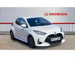 White Used 2023 Toyota Yaris Hybrid Design Hatchback | £17,451 (Fair price)