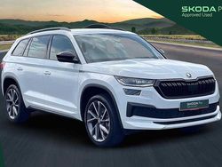 Moon white metallic Used 2024 Skoda Kodiaq SportLine SUV | £35,750 (Fair price)