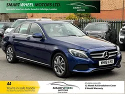 Blue Used 2018 Mercedes C350e Sedan | £9,840 (Super price)