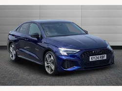Navarra blue Used 2024 Audi A3 Black Edition Sedan | £27,395 (Fair price)
