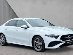 Moonstone white metallic Used 2023 Mercedes A250 AMG Line Premium Sedan | £25,353 (Fair price)