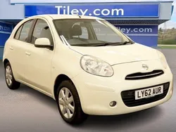 White Used 2012 Nissan Micra Acenta Hatchback | £5,990 (Fair price)