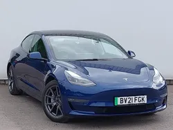 Blue Used 2021 Tesla Model 3 Long Range Sedan | £17,698 (Fair price)
