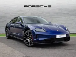 Gentian blue metallic Used 2024 Porsche Taycan 4S Sport Turismo Sedan | £91,990