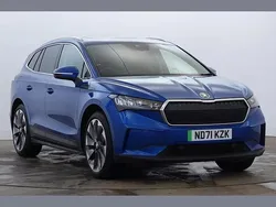 Race blue metallic Used 2021 Skoda Enyaq iV ecoSuite SUV | £17,900 (Fair price)