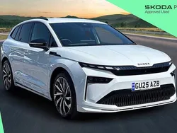 Moon white metallic Used 2025 Skoda Enyaq iV SportLine SUV | £38,568