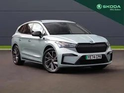 Arctic silver metallic Used 2024 Skoda Enyaq iV SportlinePlus SUV | £29,995 (Fair price)