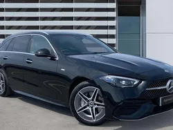 Black Used 2025 Mercedes C300e AMG Line Premium Estate | £43,148 (Good price)