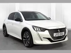 White Used 2021 Peugeot e-208 Premium Hatchback | £13,388 (Fair price)