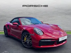 Carmine red Used 2024 Porsche 911 Turbo S Cabriolet | £172,900 (Super price)