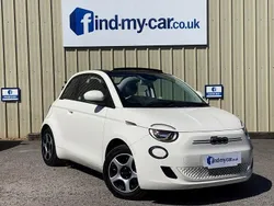 White Used 2022 Fiat 500e Lounge Cabriolet | £14,999 (Fair price)