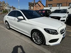 Polar white Used 2015 Mercedes C250 AMG line Sedan | £15,995 (Expensive)