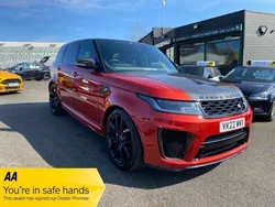 Red Used 2022 Land Rover Range Rover Sport SVR SUV | £62,495 (A bit pricey)