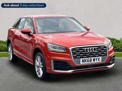 Coral orange, metallic Used 2018 Audi Q2 S-Line SUV | £13,713 (Fair price)