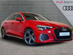 Tango red metallic Used 2021 Audi A3 S-Line Sedan | £20,495 (Fair price)