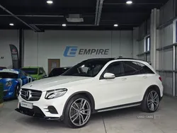 White Used 2017 Mercedes GLC350 AMG line Estate | £25,995 (Expensive)