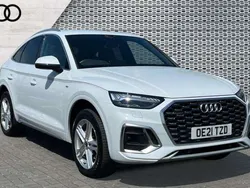 White Used 2021 Audi Q5 Sportback S-Line SUV | £35,999 (Fair price)