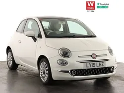 White Used 2019 Fiat 500 Lounge Hatchback | £8,699 (A bit pricey)