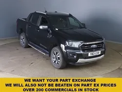 Black Used 2021 Ford Ranger Wildtrack Pickup | £20,976 (Fair price)