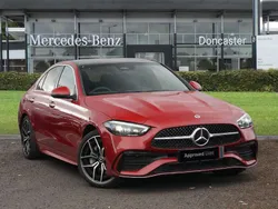 Red Used 2024 Mercedes C300e AMG Line Premium Plus Sedan | £39,995 (A bit pricey)