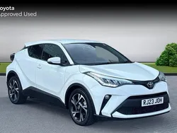 Pure white Used 2022 Toyota C-HR Design SUV | £21,290 (Fair price)