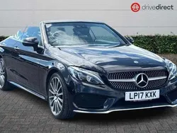 Black Used 2017 Mercedes C200 AMG line Cabriolet | £17,841 (Fair price)