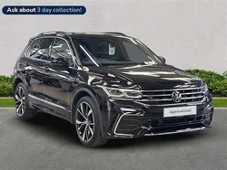 Black Used 2021 VW Tiguan R-line SUV | £27,054 (Fair price)